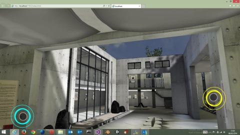 Screenshot of the Virtual Joysticks Camera in action on Espilit
